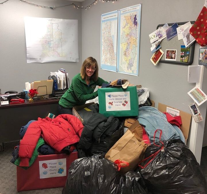 Stuart Supported Benefit for Laid-off Steelworkers Hands Out Food, Winter Clothing