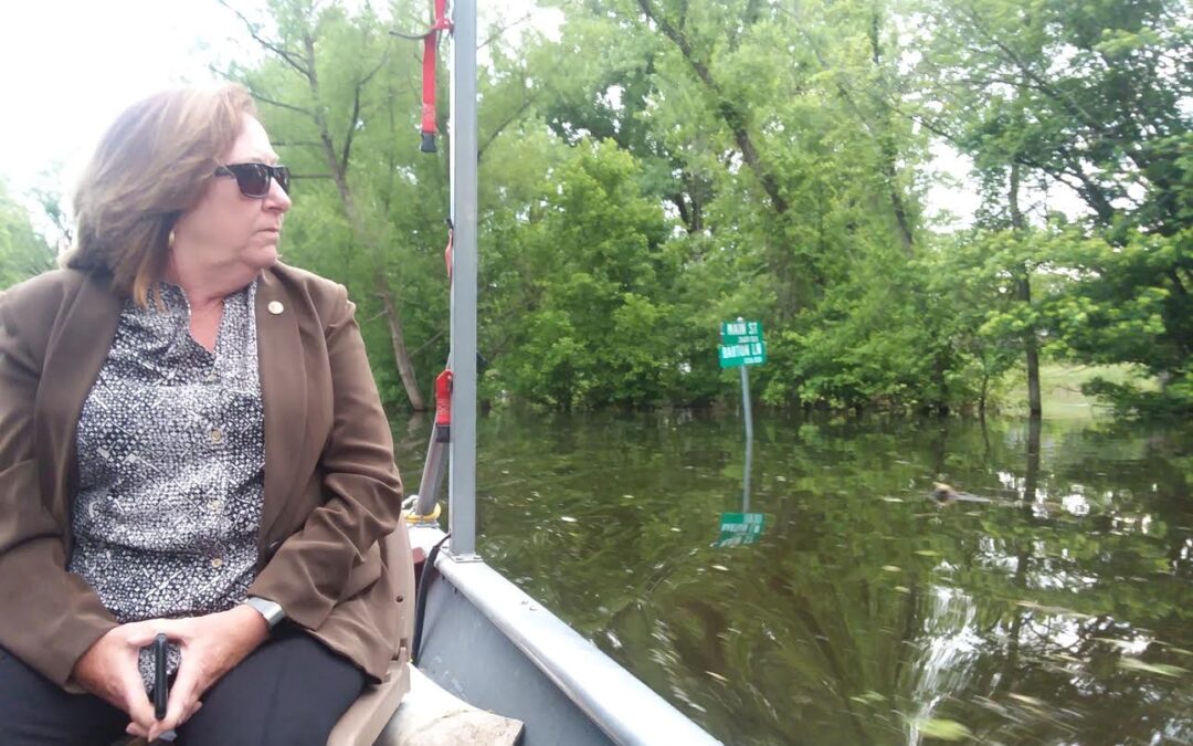 Bristow Tours Flooding in Elsah, Meets with Community Members to Discuss Needed Resources
