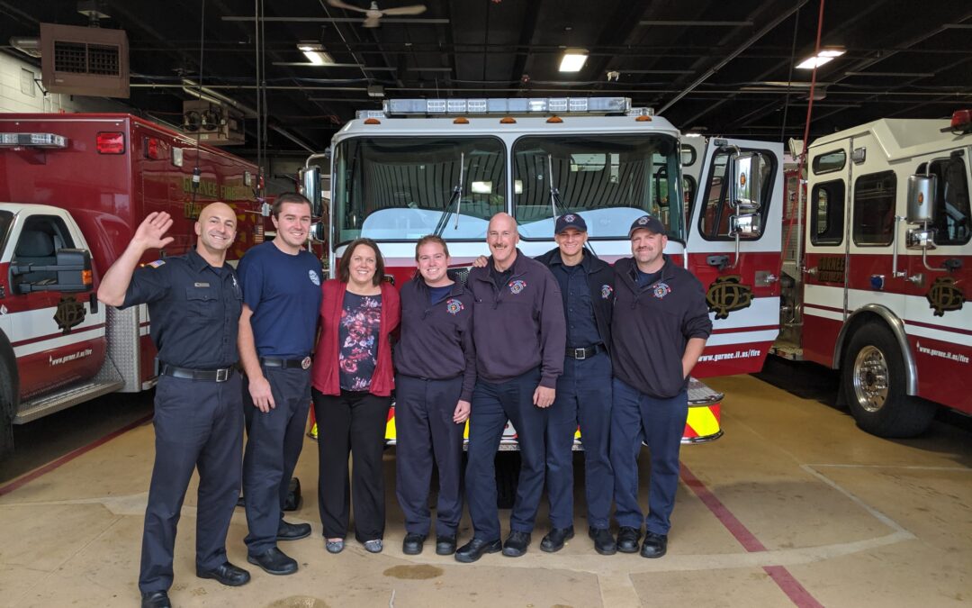 Mason Tours Gurnee Fire Department, Meets with Firefighters