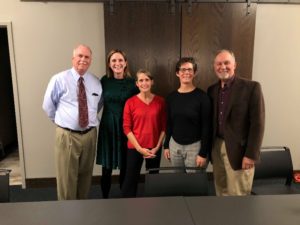 From left to right: Dave Van Vooren from Solid Waste Agency of Northern Cook County, Jen Walling from Illinois Environmental Council, State Rep. Michelle Mussman, Andrea Densham from the Shedd Aquarium, Peter Gorr from the Sierra Club