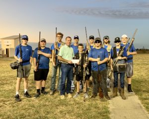 PHOTO: State Rep. Nathan Reitz, D-Steeleville, (right center), presented a grant to the Steeleville High School trap shooting team on behalf of the Illinois Sportsman’s Caucus.