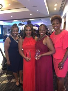 State Rep. Sonya Harper, state Sen. Toi Hutchinson, state Rep. Carol Ammons, and state Rep. Camille Lilly (left to right).