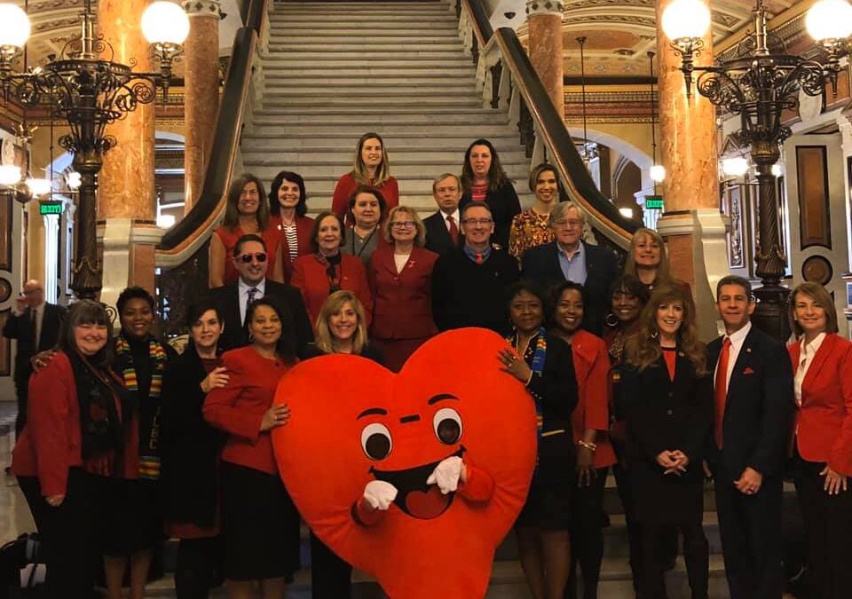 Manley Wears Red to Highlight American Heart Month