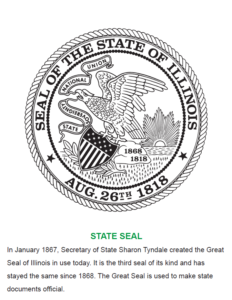 Illinois State Symbols Coloring Book Seal